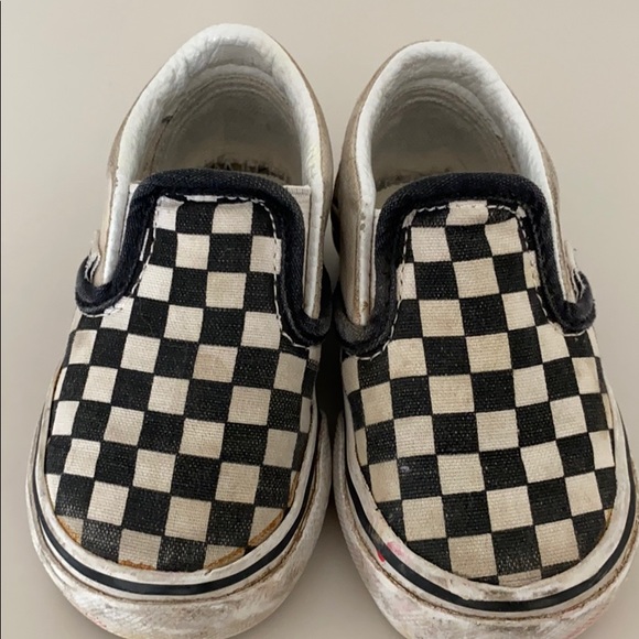checkered vans size 4